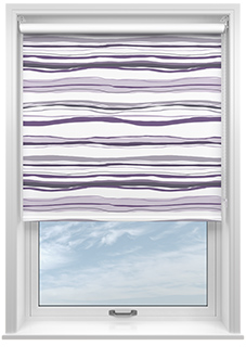 Seaside Waves, Purple - Roller Blind